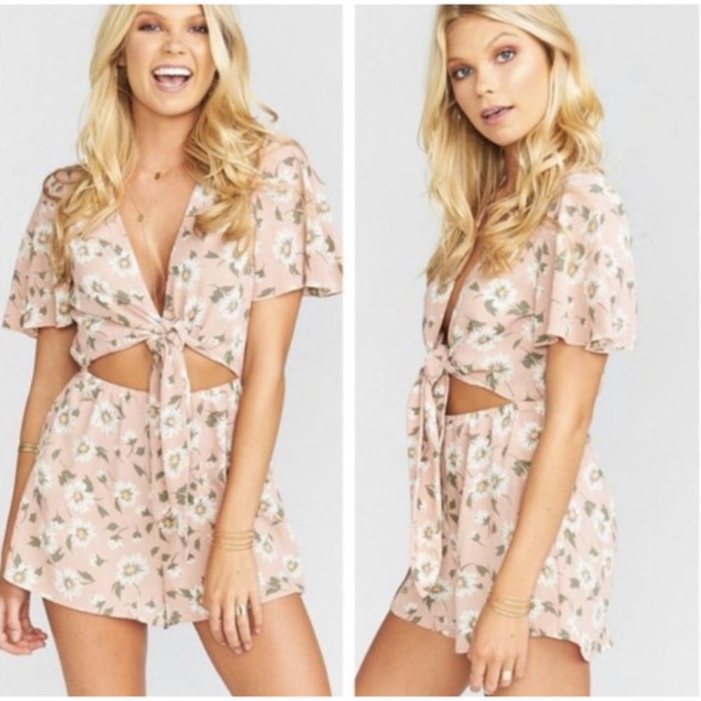 Show Me Your Mumu Gia Blush Pink Romper. M